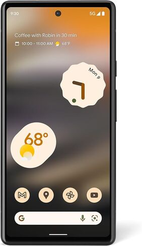 TracFone Google Pixel 6a 5G، 128 جيجا، أسود - هاتف ذكي مدفوع مسبقًا (مقفل) in Kuwait