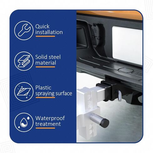 أنبوب استقبال وصلة المقطورة PENSUN من 2.5 إلى 2 بوصة مع دبوس وصلة ومشبك 2.5 بوصة × 6 بوصة محول وصلة مقطورة مناسب لمرفقات وصلة المقطورة مقاس 2 بوصة in Kuwait