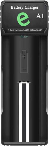 شاحن بطارية WISSBLUE 18650 قابل لإعادة الشحن، مجموعة شاحن سريع 1A، مناسب لبطارية ليثيوم 3.7 فولت 26650 18650 14500... in Kuwait