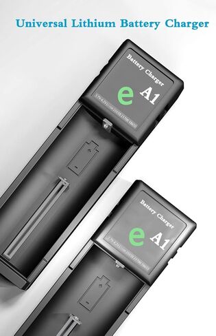 شاحن بطارية WISSBLUE 18650 قابل لإعادة الشحن، مجموعة شاحن سريع 1A، مناسب لبطارية ليثيوم 3.7 فولت 26650 18650 14500... in Kuwait