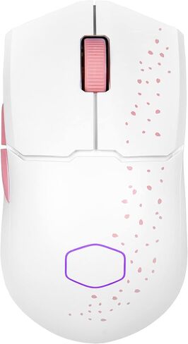 ماوس الألعاب اللاسلكي Cooler Master MM712 Sakura وردي|أبيض، قابل للتعديل 19000 نقطة في البوصة، راحة اليد|مقبض مخلب، 2.4 جيجا هرتز|بلوتوث، مستشعر بصري PixArt، كابل فائق النسج، أقدام PTFE، إضاءة RGB (MM-712-WWOH2) in Saudi Arabia