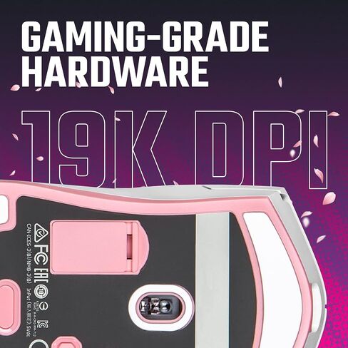 ماوس الألعاب اللاسلكي Cooler Master MM712 Sakura وردي|أبيض، قابل للتعديل 19000 نقطة في البوصة، راحة اليد|مقبض مخلب، 2.4 جيجا هرتز|بلوتوث، مستشعر بصري PixArt، كابل فائق النسج، أقدام PTFE، إضاءة RGB (MM-712-WWOH2) in Saudi Arabia