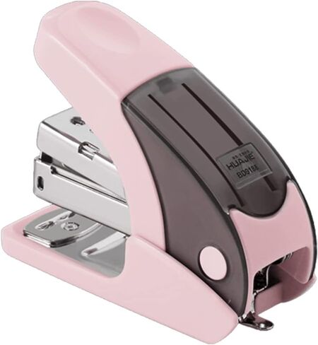 مجموعة دباسة صغيرة وثقب، دباسة صغيرة لطيفة بسعة 20 ورقة، آلة تجليد مع مزيل دبابيس، دباسة زنبركية متعددة الوظائف - تستخدم دباسات 24/6 مم و26/6 مم - وردي in Kuwait