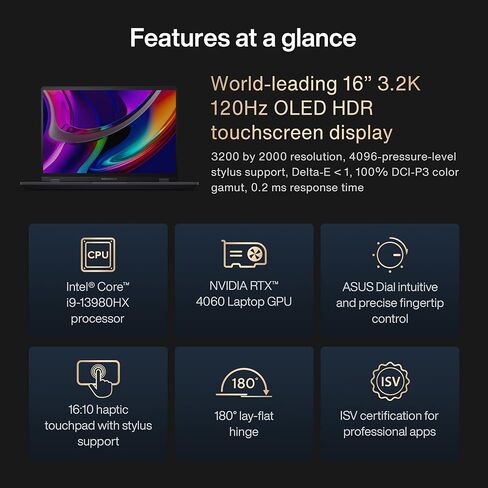 ASUS ProArt StudioBook 16 Laptop, 16â€ 2560x1600 120Hz Display, AMD Ryzen 7, 32GB DDR4, 1TB PCIe SSD, Nvidia Geforce RTX 3060, Windows 11 Home, H5600QM-AH78, Star Black in Saudi Arabia