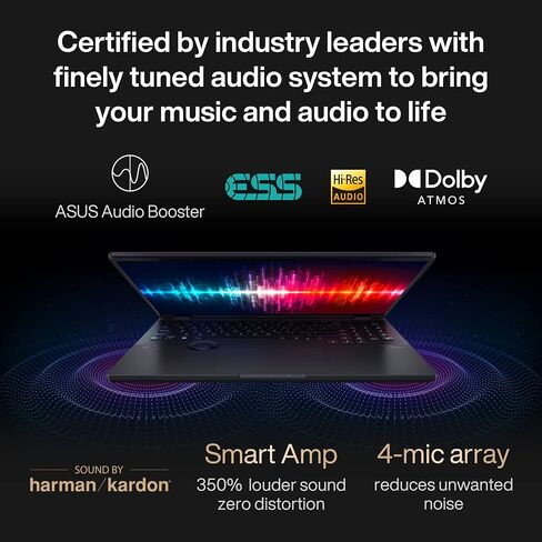 ASUS ProArt StudioBook 16 Laptop, 16â€ 2560x1600 120Hz Display, AMD Ryzen 7, 32GB DDR4, 1TB PCIe SSD, Nvidia Geforce RTX 3060, Windows 11 Home, H5600QM-AH78, Star Black in Saudi Arabia