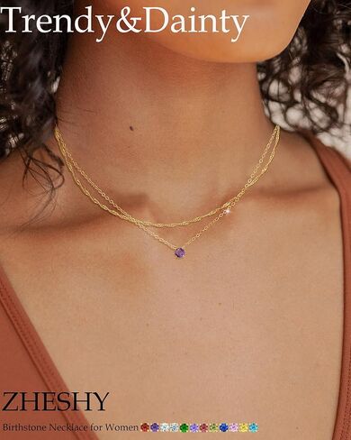 قلادة جوهرة الميلاد للنساء في سن المراهقة الفتيات العصرية الطبقات تشيكوسلوفاكيا الماس القلائد مجموعة قلادة ذهبية لذيذة غير تشويه الزمرد الأخضر الأحمر قلادة القلائد هدايا عيد ميلاد للنساء الأمهات المجوهرات in Kuwait