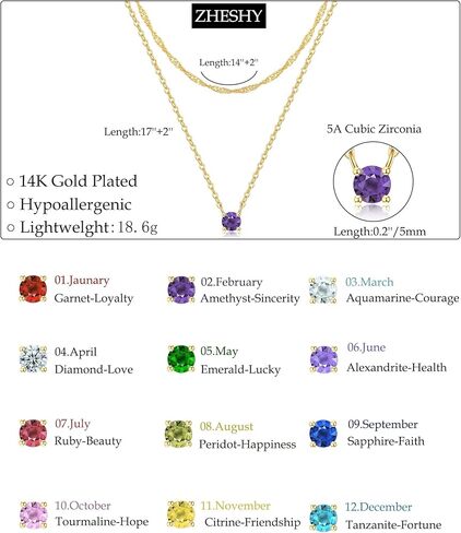 قلادة جوهرة الميلاد للنساء في سن المراهقة الفتيات العصرية الطبقات تشيكوسلوفاكيا الماس القلائد مجموعة قلادة ذهبية لذيذة غير تشويه الزمرد الأخضر الأحمر قلادة القلائد هدايا عيد ميلاد للنساء الأمهات المجوهرات in Kuwait