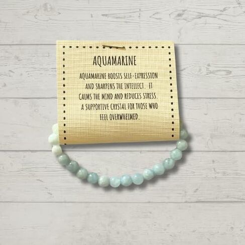 Aquamarine Bracelet, Healing Crystal Bracelet, Crystal Gifts, Healing Crystals, Cleansing Bracelet, Healing Crystals Bracelet, Crystal Bracelets for Women, Crystal Gifts for Women in Saudi Arabia
