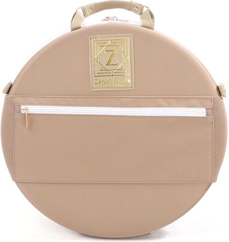 Hat Case for Travel - Tan and White in Saudi Arabia