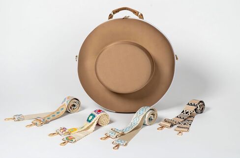 Hat Case for Travel - Tan and White in Saudi Arabia