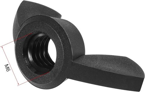 uxcell M8 صواميل جناح نايلون فراشة صامولة يدوية لشد السحابات باللون الأسود 12 قطعة in Kuwait