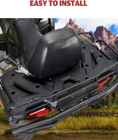 موسع الرف الأمامي والخلفي A & UTV PRO لعام 2014-2022 Polaris Sportsman Touring 570 450 HO، ملحقات تخزين موسع الرف الفولاذي الصلب للطرق الوعرة، استبدل OEM # 2879716، 2879717، أسود، مجموعة من 2 in Saudi Arabia