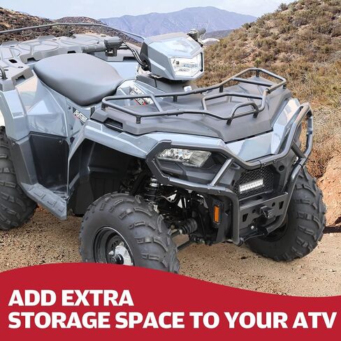 A & UTV PRO Front & Rear Utility Rack Extender for Polaris Sportsman 570 450 2021 2022 2023 2024, Heavy Duty Steel ATV Luggage Rack Extender Accessories, Replace OEM #2884842, 2884841, Black, 2PCS in Saudi Arabia