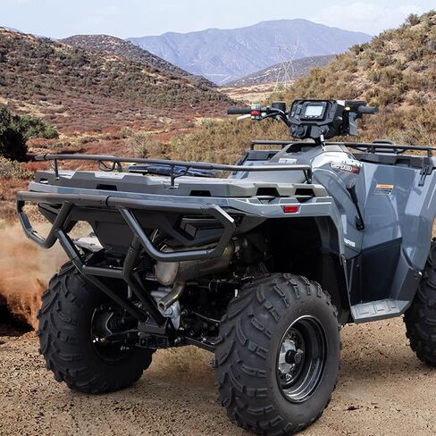 A & UTV PRO Front & Rear Utility Rack Extender for Polaris Sportsman 570 450 2021 2022 2023 2024, Heavy Duty Steel ATV Luggage Rack Extender Accessories, Replace OEM #2884842, 2884841, Black, 2PCS in Saudi Arabia