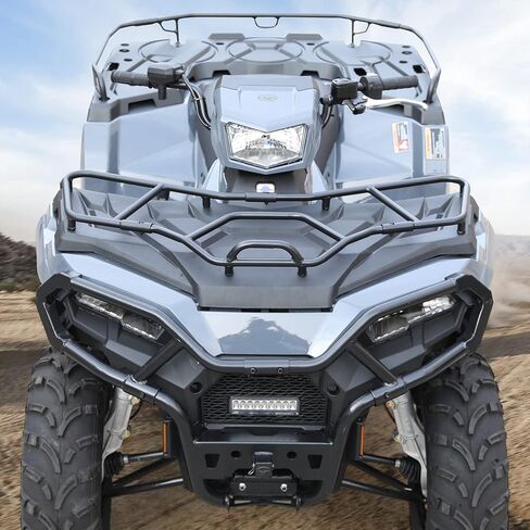 A & UTV PRO Front & Rear Utility Rack Extender for Polaris Sportsman 570 450 2021 2022 2023 2024, Heavy Duty Steel ATV Luggage Rack Extender Accessories, Replace OEM #2884842, 2884841, Black, 2PCS in Saudi Arabia