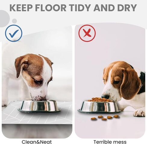 بساط تغذية الكلاب من WePet، بساط تغذية الحيوانات الأليفة مصنوع من السيليكون المقاوم للماء وغير قابل للانزلاق، آمن للاستخدام في غسالة الأطباق، يمنع انسكابات الطعام وفوضى وعاء الماء، للكلاب والقطط، مقاس 20 × 12 بوصة، لون رمادي فضي in Kuwait