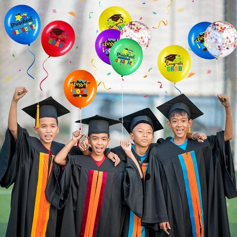 50 Pieces 12 Inches Preschool Graduate Party Balloon Decoration Kindergarten Congrats Grad Party Latex Balloon for Pre Elementary Celebration Graduation Class Ceremony School Party Supplies (Lovely) in Saudi Arabia