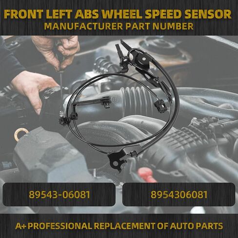 Dasbecan ABS Wheel Speed Sensor Front Left Compatible with 2018-2022 Toyota Camry Avalon Replaces# 8954206081 89542-06081 in Kuwait