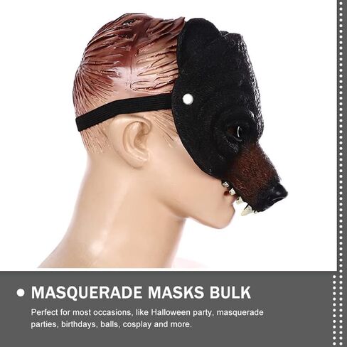 Animal Costume Masks Black Bear Mask Animal Head Mask Bear Costume Carnival Party Cosplay Animal Mask Halloween Costume Accessory Masquerade Ball Masks in Saudi Arabia