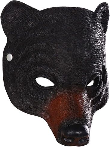 Animal Costume Masks Black Bear Mask Animal Head Mask Bear Costume Carnival Party Cosplay Animal Mask Halloween Costume Accessory Masquerade Ball Masks in Saudi Arabia