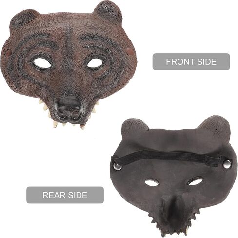 Animal Costume Masks Black Bear Mask Animal Head Mask Bear Costume Carnival Party Cosplay Animal Mask Halloween Costume Accessory Masquerade Ball Masks in Saudi Arabia