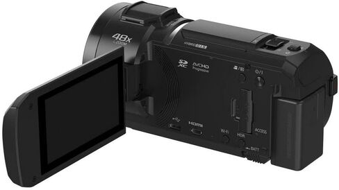 كاميرا فيديو باناسونيك HC-V800 HD - عدسة Leica DICOMAR 24x، مستشعر BSI 1/2.5 بوصة للقطات مذهلة - حزمة تسجيل فيديو متعددة الاستخدامات مع ملحقات (عنصران) in Saudi Arabia