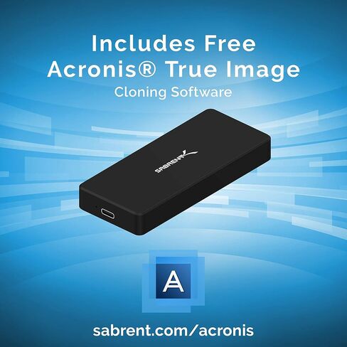 حاوية ألومنيوم SABRENT USB من النوع C لـ M.2 NVMe SSD باللون الأسود (EC-NVME-BLK) in Kuwait