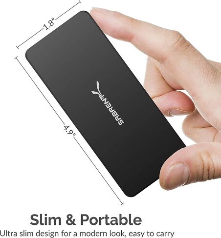 حاوية ألومنيوم SABRENT USB من النوع C لـ M.2 NVMe SSD باللون الأسود (EC-NVME-BLK) in Kuwait