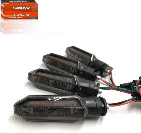 4 قطع من أضواء إشارات الانعطاف للدراجات النارية 8 مصابيح LED لمؤشر تدفق المياه ومصابيح السهم الوامضة المتوافقة مع Honda RS150 XRE300 CRF300 X-ADV (دخان) in Kuwait