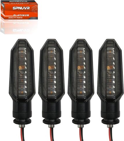 4 قطع من أضواء إشارات الانعطاف للدراجات النارية 8 مصابيح LED لمؤشر تدفق المياه ومصابيح السهم الوامضة المتوافقة مع Honda RS150 XRE300 CRF300 X-ADV (دخان) in Kuwait