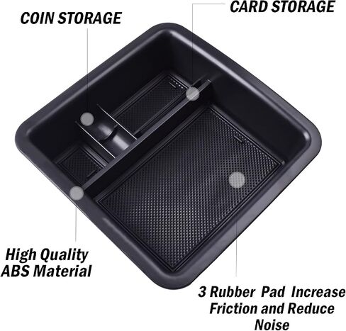 TACORBO Center Console Organizer Compatible with FJ Cruiser 2007-2021 Accessories,Armrest Secondary Storage Box ABS Insert Glove Box Tray, Black Trim in Saudi Arabia