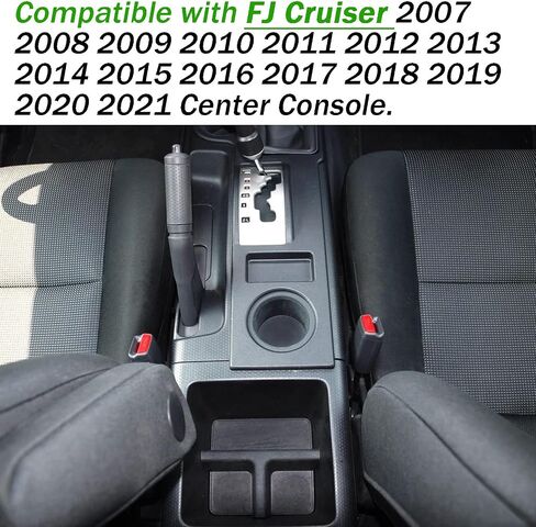 TACORBO Center Console Organizer Compatible with FJ Cruiser 2007-2021 Accessories,Armrest Secondary Storage Box ABS Insert Glove Box Tray, Black Trim in Saudi Arabia