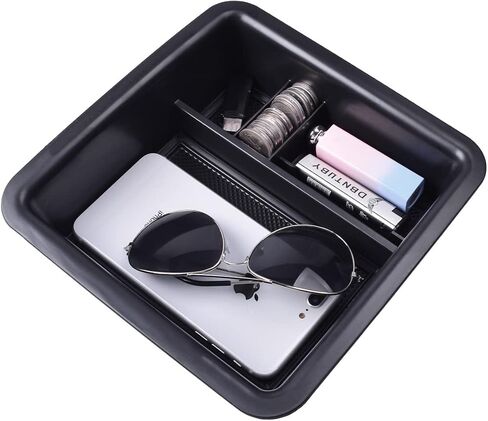 TACORBO Center Console Organizer Compatible with FJ Cruiser 2007-2021 Accessories,Armrest Secondary Storage Box ABS Insert Glove Box Tray, Black Trim in Saudi Arabia