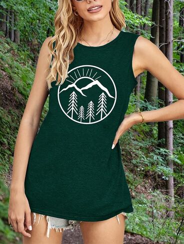 Women Mountain Shirts and So The Adventure Begins Tshirt Summer Sunshine Nature Pine Trees Graphic Tees in Kuwait