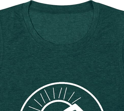 Women Mountain Shirts and So The Adventure Begins Tshirt Summer Sunshine Nature Pine Trees Graphic Tees in Kuwait