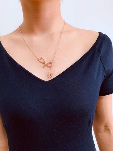Your Always Charm Nurse Initial Necklace Nurse Week Gifts for Women Nurse Practitioner Appreciation Graduation Gifts Stethoscope Necklace for Women Trendy in Saudi Arabia