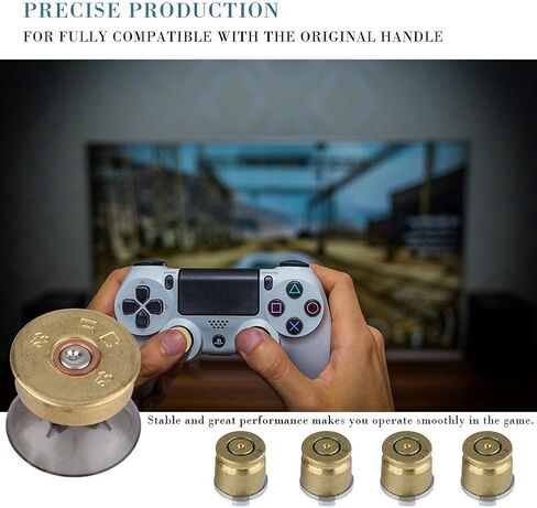 Thumbstick Mod Kit Bullet Buttons لجهاز PS4، Bullet Thumbstick، لقطع غيار قبضة التحكم بلاي ستيشن 4 بلاي ستيشن 4 in Kuwait