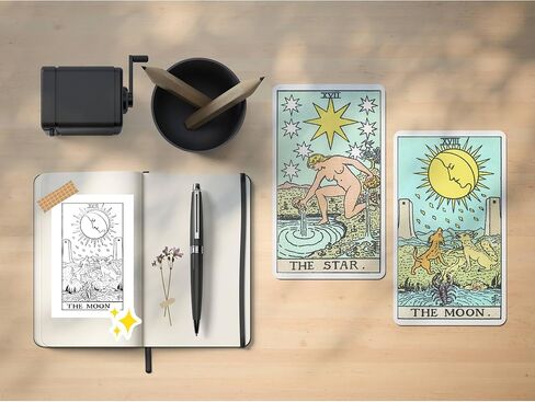 renee atmos Tarot Cards - DIY Coloring Tarot Cards Set with Holder & Carry Bag Classic Rider Waite Tarot Deck Set Design 300GSM Paper Perfect Gifts for Tarot Lovers - Tarot Deck in Saudi Arabia