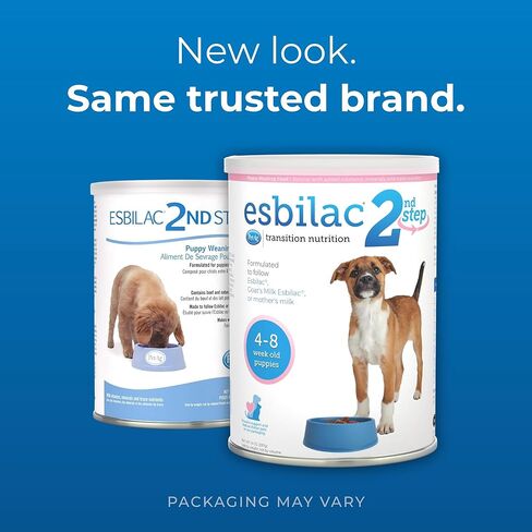 طعام الفطام للجراء الخطوة الثانية من Pet-Ag Esbilac - 14 أونصة، عبوة من 2 - تركيبة فطام الجراء المجففة مع DHA وبروتين الحليب الطبيعي والفيتامينات والمعادن للجراء من عمر 4 إلى 8 أسابيع - سهلة الهضم in Kuwait