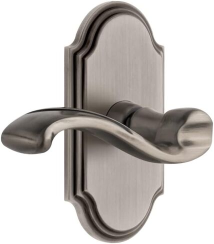 Grandeur Hardware Arc Tall Plate Double Dummy with Portofino Lever in Antique Pewter in Saudi Arabia