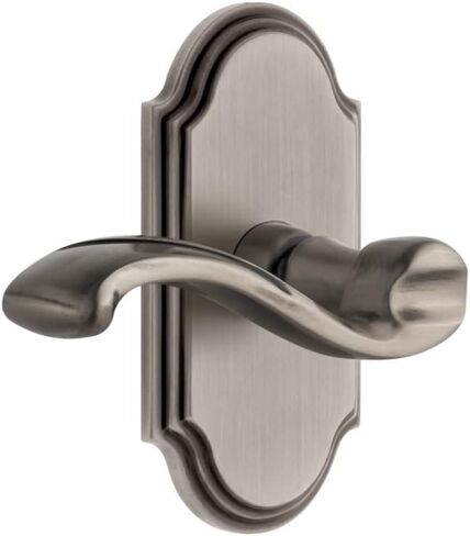 Grandeur Hardware Arc Tall Plate Double Dummy with Portofino Lever in Bright Chrome in Saudi Arabia