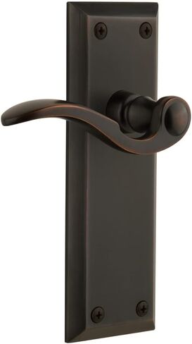 Grandeur Hardware Fifth Avenue Tall Plate Double Dummy with Bellagio Lever in Timeless Bronze in Saudi Arabia