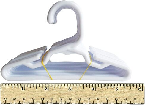 شماعات بريتاني 12 بيضاء مقاس 5.5 بوصة للدمى مقاس 14 بوصة والدمى مقاس 18 بوصة - شماعات ملابس الدمى in Kuwait