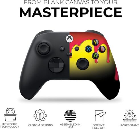 وحدة تحكم DreamController Watchmen Blooody Emoji Custom X-box اللاسلكية المتوافقة مع X-box One/X-box Series X/S مخصصة بفخر في الولايات المتحدة الأمريكية مع طباعة HYDRODIP دائمة (ليست مجرد بشرة) (MODDED) in Kuwait