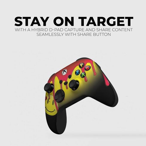 وحدة تحكم DreamController Watchmen Blooody Emoji Custom X-box اللاسلكية المتوافقة مع X-box One/X-box Series X/S مخصصة بفخر في الولايات المتحدة الأمريكية مع طباعة HYDRODIP دائمة (ليست مجرد بشرة) (MODDED) in Kuwait