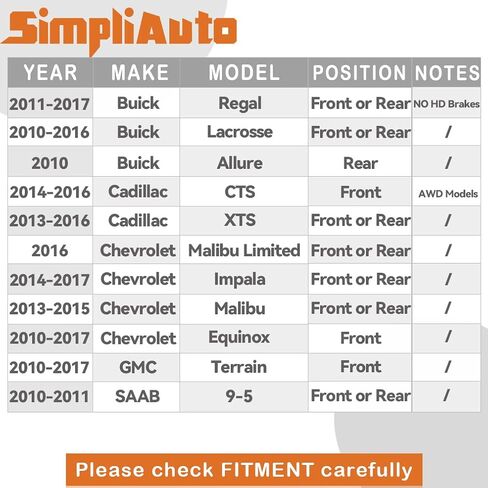 استبدال محمل محور العجلة لـ Buick Regal Lacrosse Allure، Cadillac CTS XTS، لـ Chevy Impala Equinox Malibu، GMC Terrain، SAAB 9-5 [513288-x2] in Kuwait