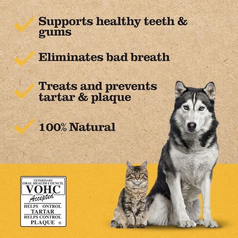 مسحوق دكتور بول برودن بلاك أوف للحيوانات الأليفة - العناية بأسنان القطط والكلاب - مزيل طبيعي للجير والبلاك لأسنان الكلاب ولثتها - إضافات غذائية للعناية بأسنان القطط - مكمل غذائي لصحة الفم للحيوانات الأليفة - 60 جم، أبيض in Kuwait