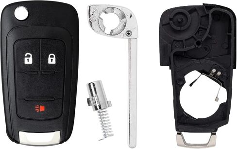 StandardAutoPart Car Keyless Entry Remote flip Key [ Shell CASE ] Compatible with Chevrolet Equinox Sonic Spark Trax GMC Terrain Buick Encore OHT01060512 (Shell Case) in Saudi Arabia
