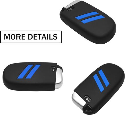 سيليكون مفتاح فوب غطاء حامي 5 أزرار صالح بدون مفتاح لملحقات دودج مفتاح قذيفة لشاحن تشالنجر دورانجو رحلة دارت (1 حزمة (ألياف الكربون الأحمر تقليم)) in Kuwait