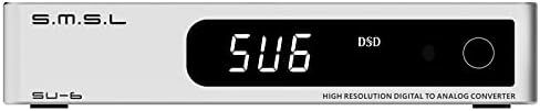S.M.S.L SU-6 DAC ES9038Q2M XMOS DSD PCM768kHz/32Bit Bluetooth 5.0 LDAC USB Decoder (Silver) in Kuwait